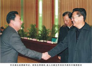 中共湖北省委副書記、政協(xié)主席楊松，省人大常委會(huì)副主任劉友凡到玉豐集團(tuán)慰