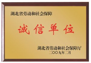 湖北省勞動(dòng)和社會(huì)保障誠信單位